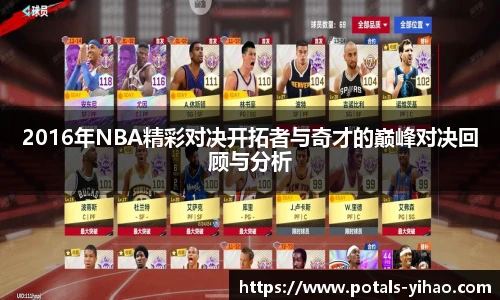 2016年NBA精彩对决开拓者与奇才的巅峰对决回顾与分析